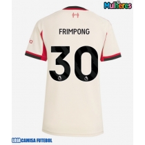 Camisa de Futebol Liverpool Jeremie Frimpong #30 Equipamento Secundário Mulheres 2025-26 Manga Curta